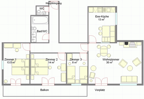 Grundriss Wohnung